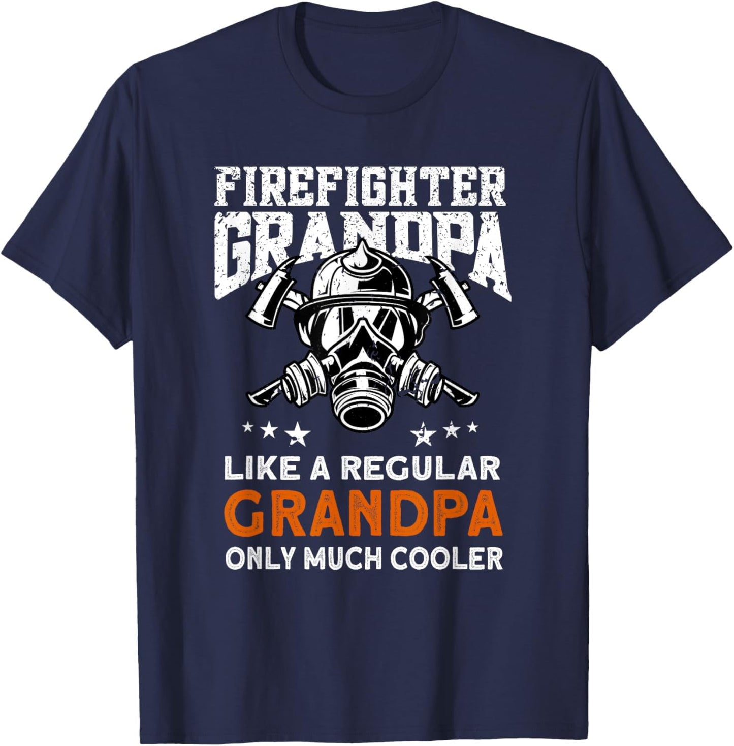 Firefighter Grandpa - Firemen Fireman Firefighter T-Shirt - T-Shirt | Navy