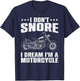 Funny Motorcycle Design Women Motorcycle Rider Lover T-Shirt - T-Shirt | Navy