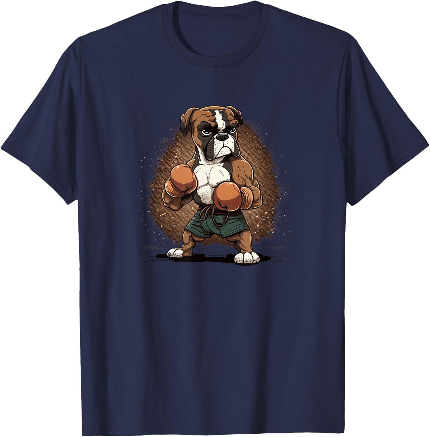 Funny Dog Boxer T-Shirt - T-Shirt | Navy