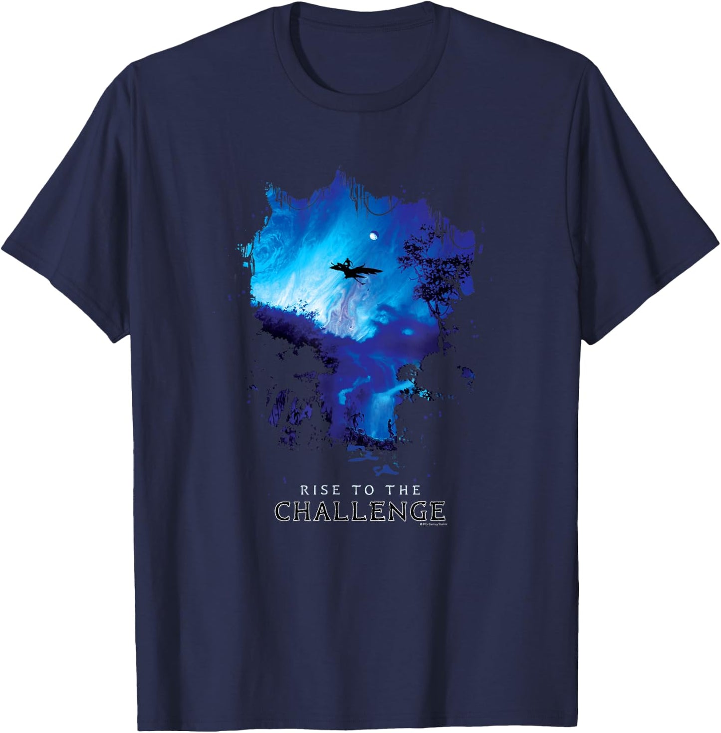 Avatar Pandora Banshee Rider Rise to the Challenge Ikran T-Shirt - T-Shirt | Navy