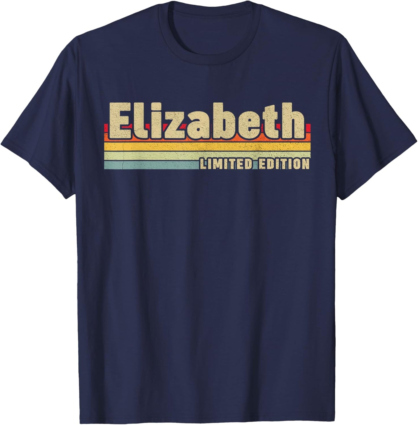 Elizabeth Gift Name Personalized Birthday Funny Christmas T-Shirt - T-Shirt | Navy