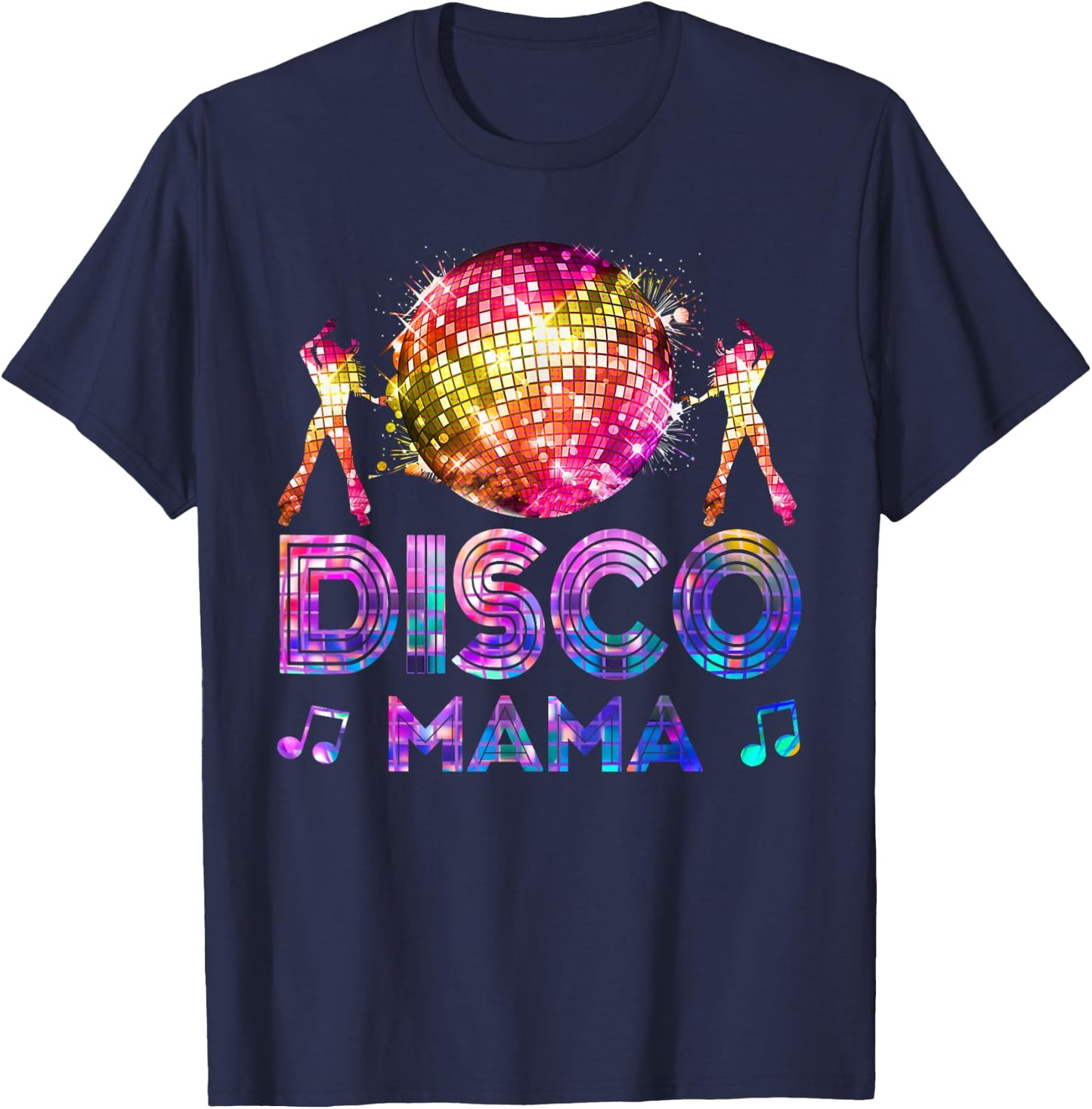 Disco Mama 70's Themed Disco Queen Vintage Seventies Costume T-Shirt - T-Shirt | Navy