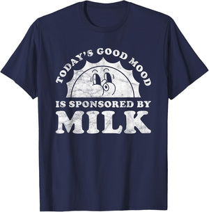 Funny Cute Retro Vintage Milk or Dairy Farmer T-Shirt - T-Shirt | Navy