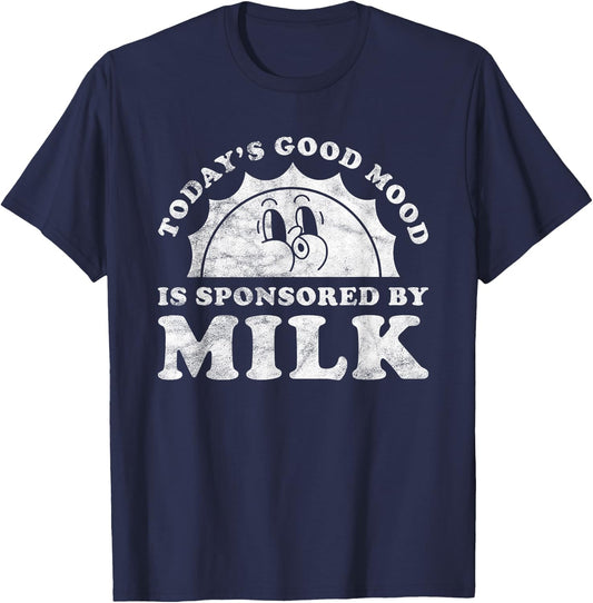 Funny Cute Retro Vintage Milk or Dairy Farmer T-Shirt - T-Shirt | Navy