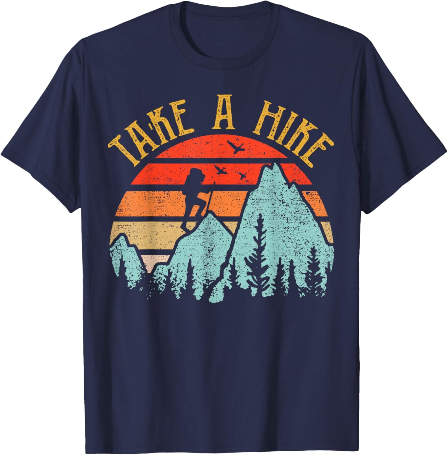 Funny Hiking-Shirt Take A Hike Women Men Kids Boy Toddler T-Shirt - T-Shirt | Navy