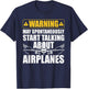 Funny Pilot Art Women Aviation Pilot Airplane Lovers T-Shirt - T-Shirt | Navy
