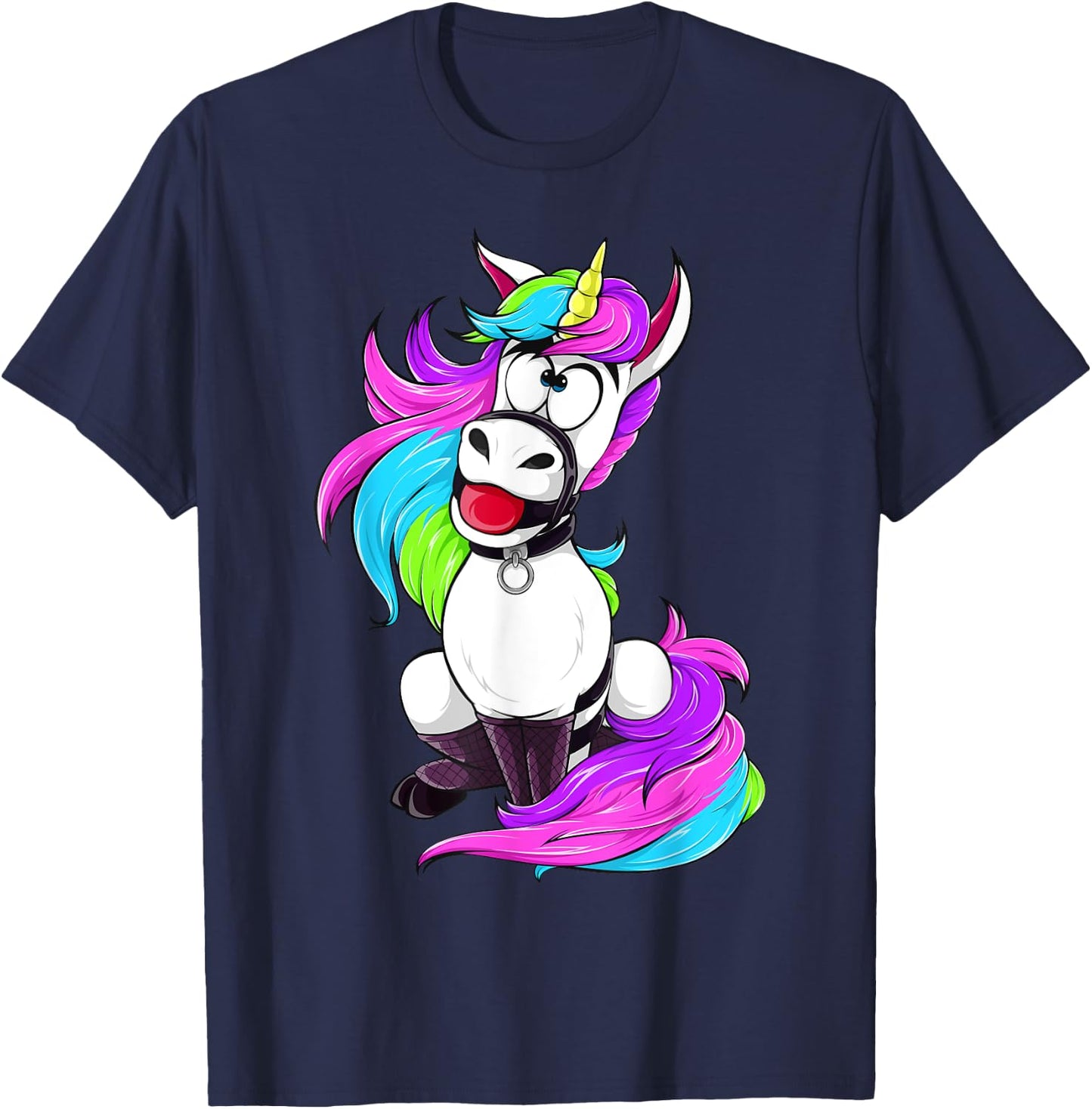BDSM Unicorn | Bondage Shivari Humor T-Shirt - T-Shirt | Navy
