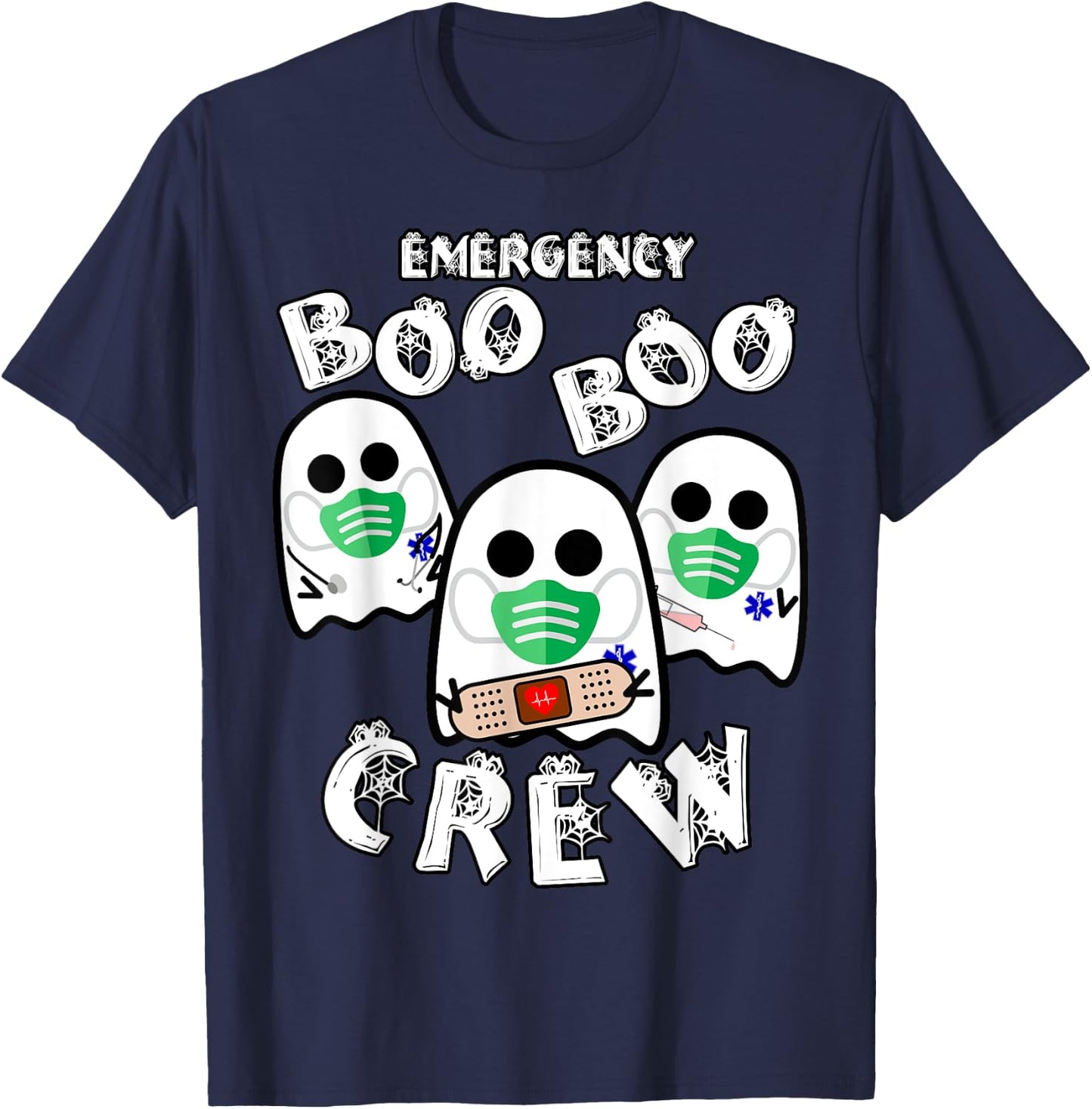 Emergency Boo Boo Crew - Funny Medical Halloween T-Shirt - T-Shirt | Navy