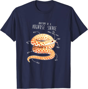 Anatomy of Albino Hognose Snake T-Shirt - T-Shirt | Navy