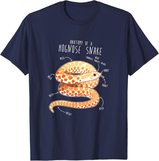 Anatomy of Albino Hognose Snake T-Shirt - T-Shirt | Navy