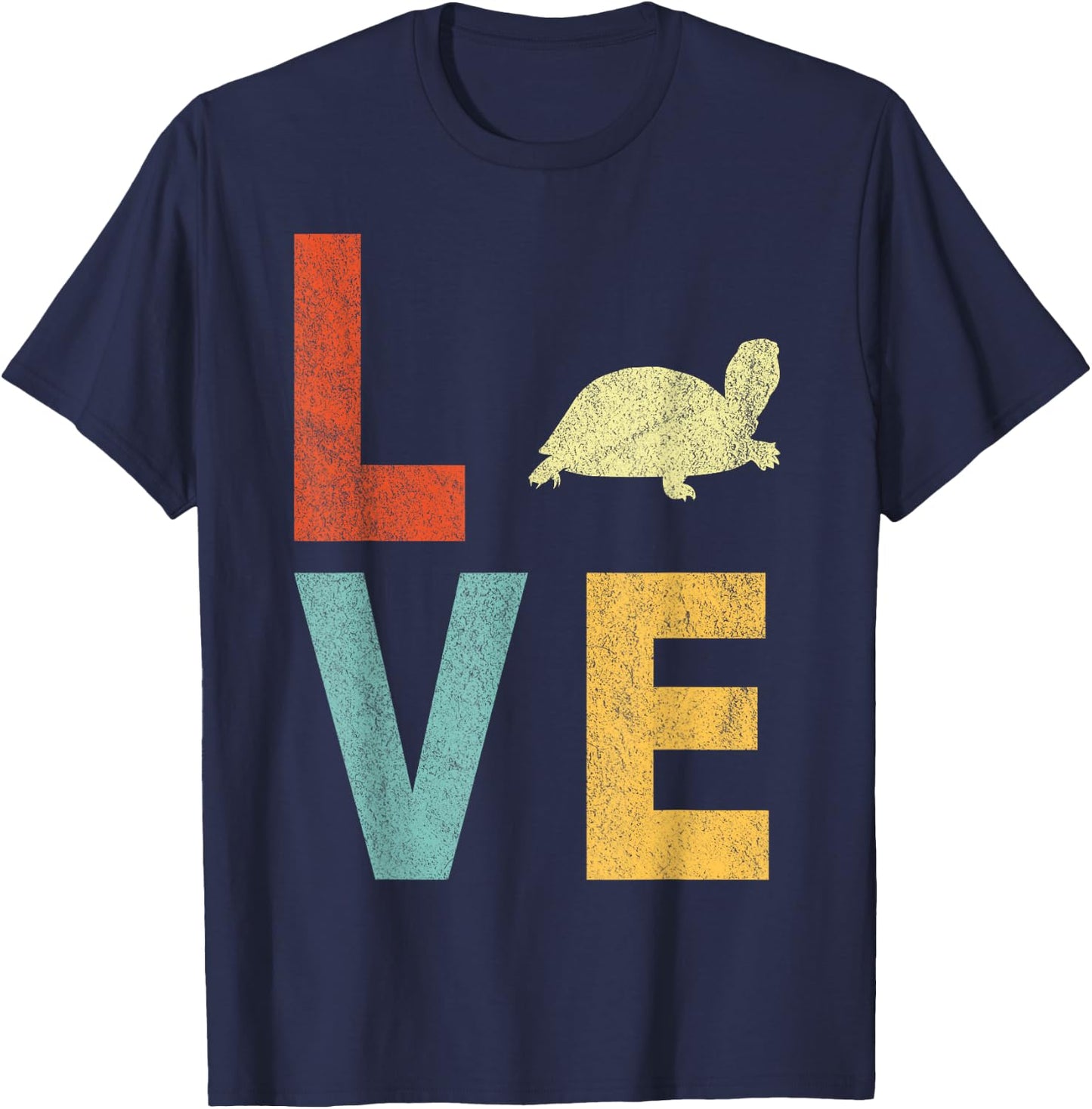 Love Tortoises Turtle Lover Funny Tortoise Quote Retro T-Shirt - T-Shirt | Navy
