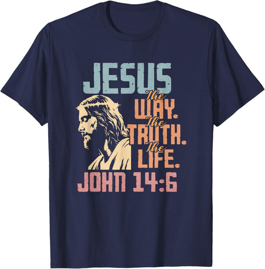 Jesus Men Women Kids Fun Christian Bible Faith Jesus T-Shirt - T-Shirt | Navy