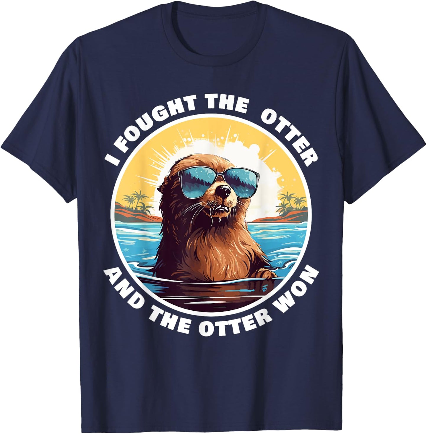 Otter 841 Surfing Otter 841 California Surf Board Otter 841 T-Shirt - T-Shirt | Navy