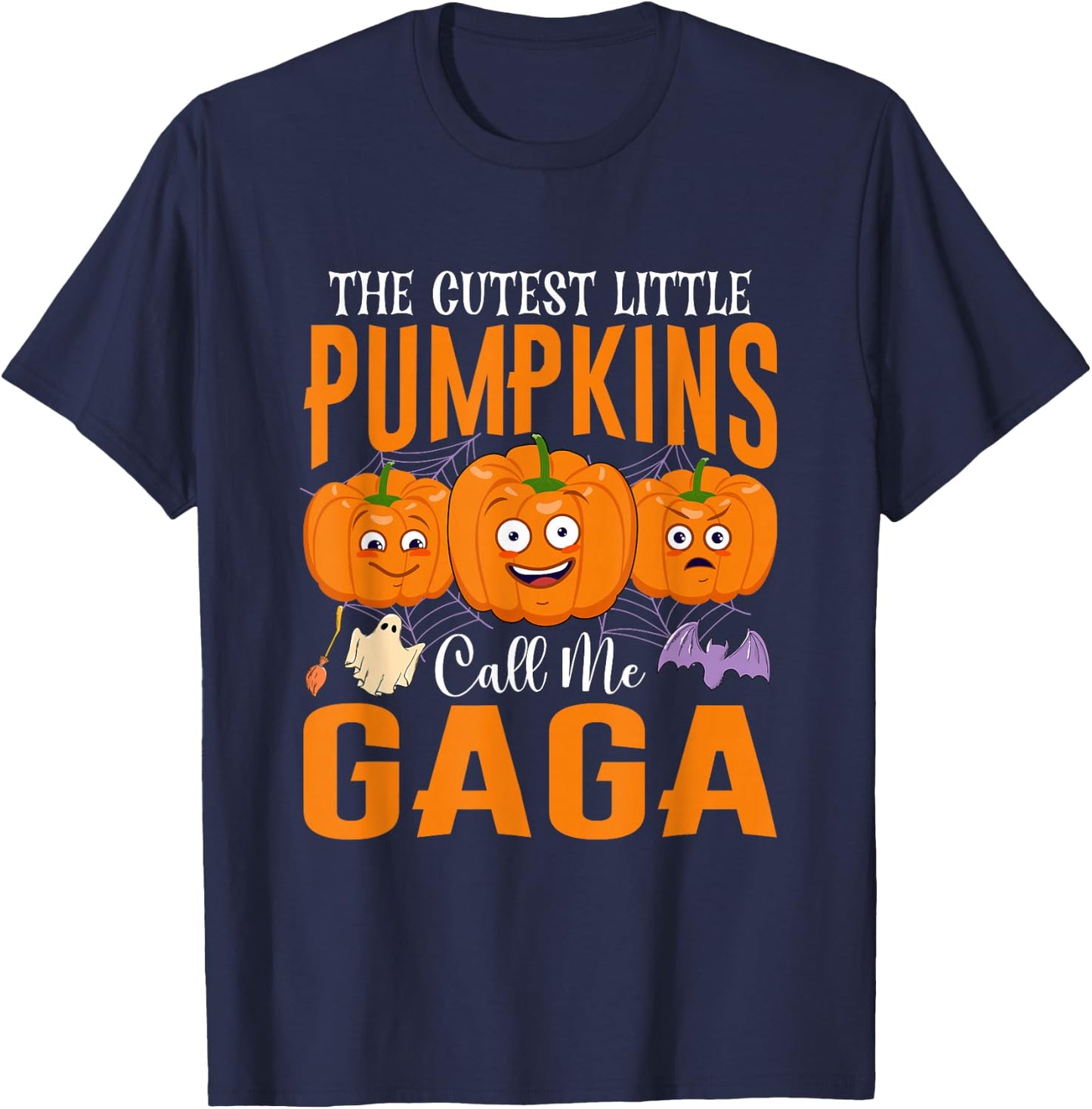 Halloween The Cutest Little Pumpkins Call Me Gaga Pumpkin T-Shirt - T-Shirt | Navy