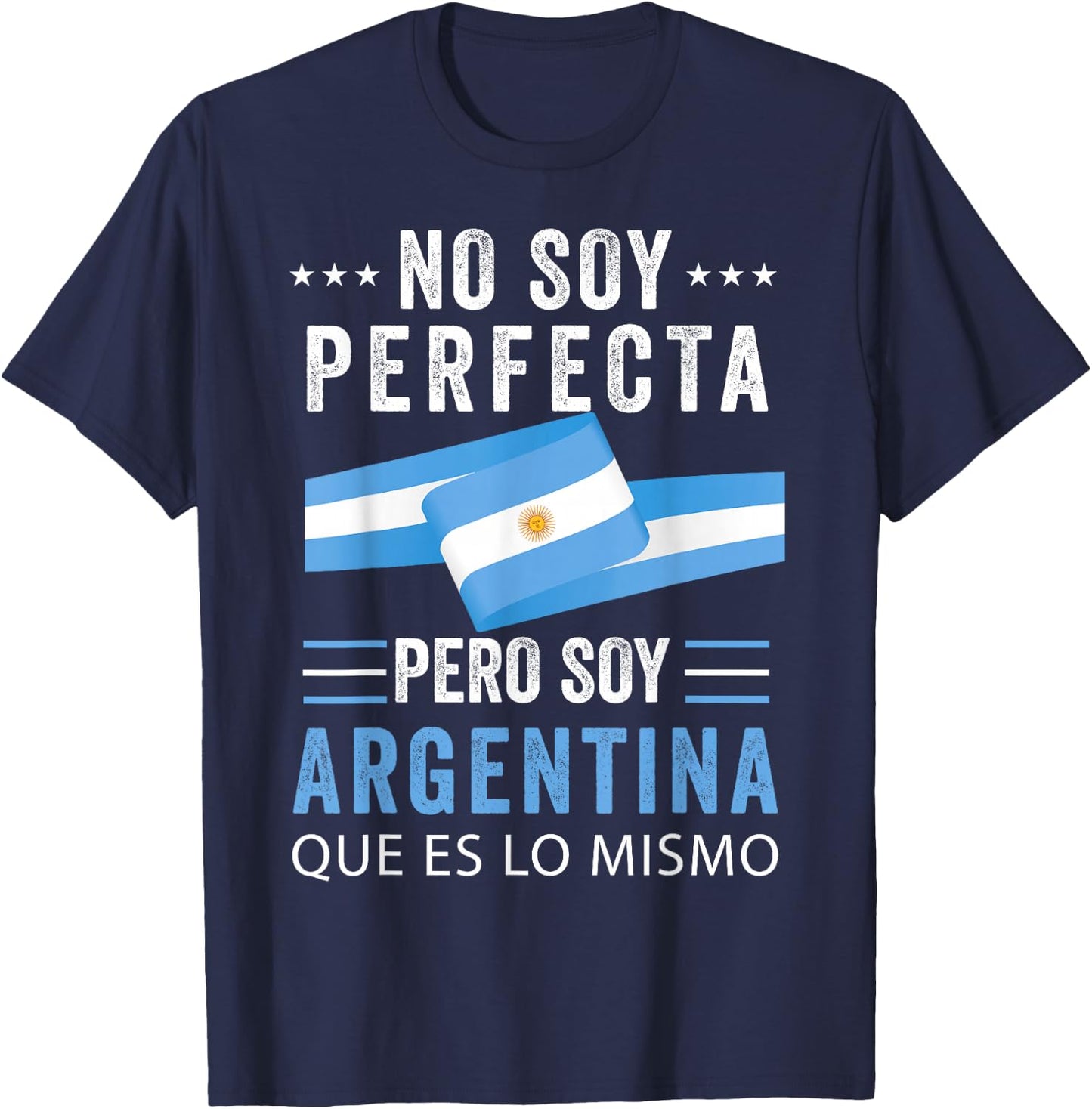 Argentina Argentinian Flag Women Camisa Mujer Bandera T-Shirt - T-Shirt | Navy