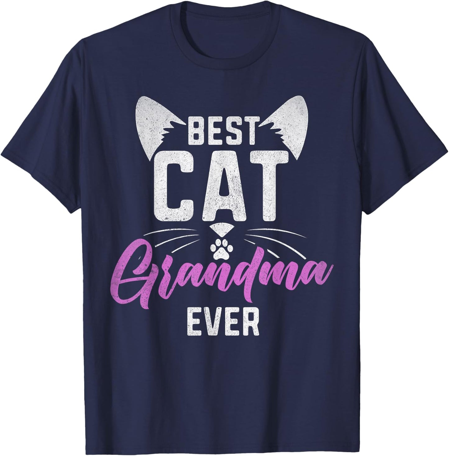 Best Cat Grandma Ever Cat Grandma Women T-Shirt - T-Shirt | Navy