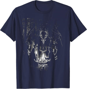 Witches Rituals with Baphomet Occult Witch Gothic Pagan Goth T-Shirt - T-Shirt | Navy