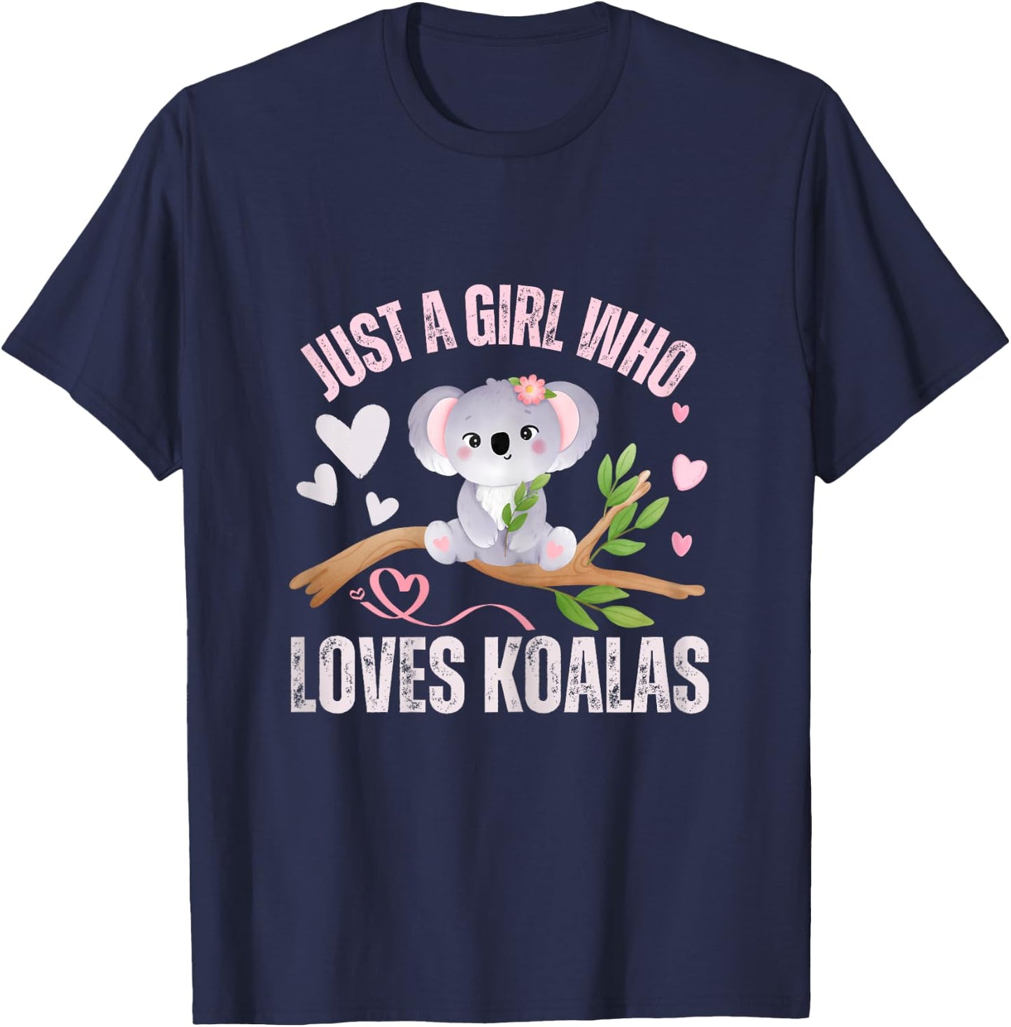 Just A Girl Who Loves koalas Funny Cute koala Lover Kids T-Shirt - T-Shirt | Navy