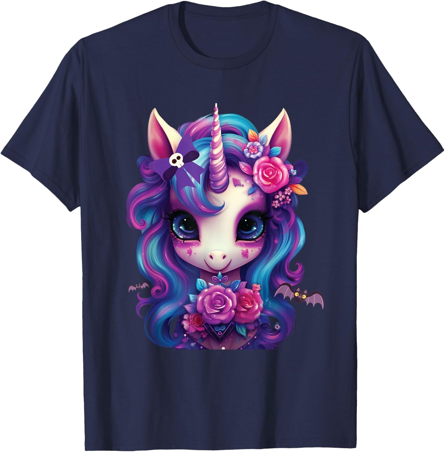 Cute Unicorn Halloween Girls Costume T-Shirt - T-Shirt | Navy