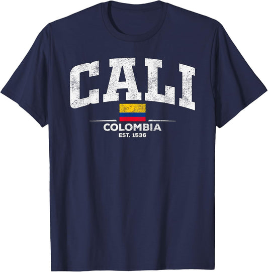 Cali Colombia Designs -Kids Cali Colombia Black XS T-Shirt - T-Shirt | Navy