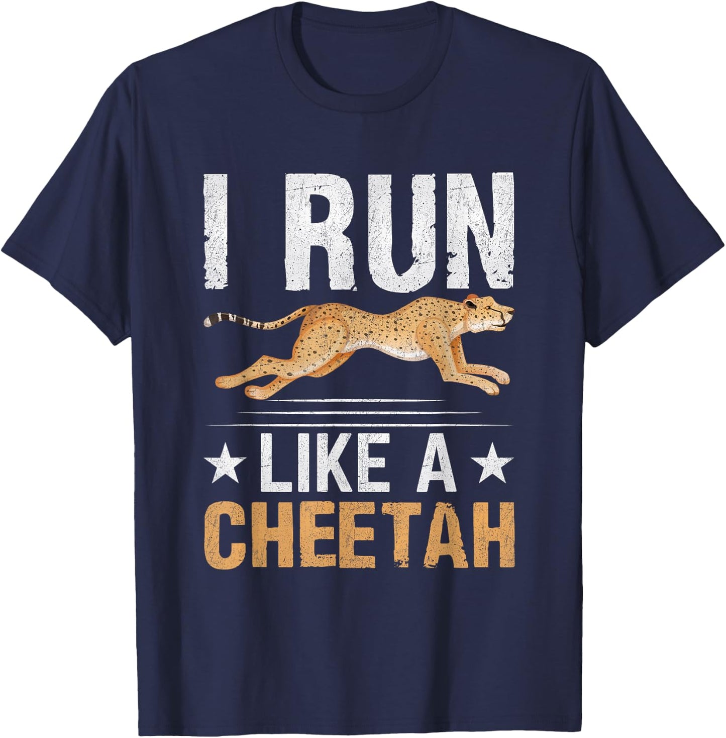 Ich runne wie ein Gepard T-Shirt - T-Shirt | Navy