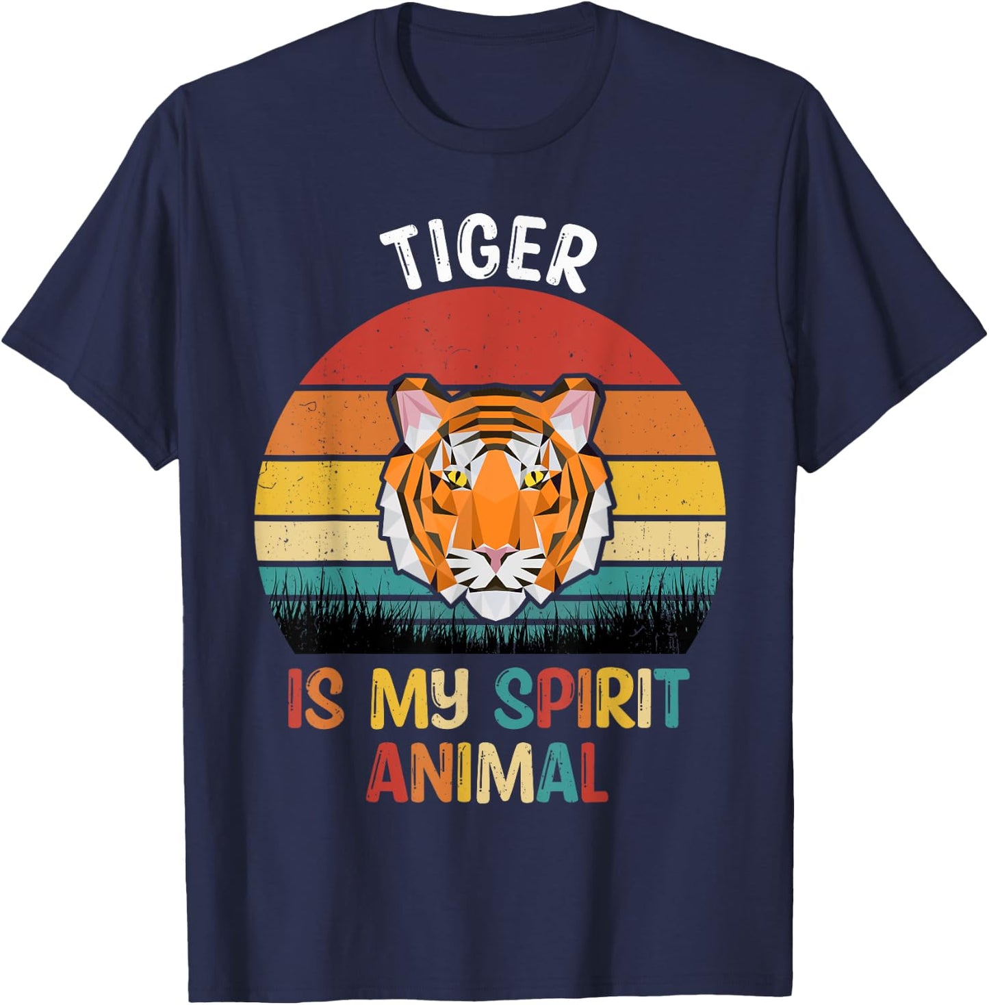 Tiger Is My Spirit Animal Funny Tiger Lover T-Shirt - T-Shirt | Navy