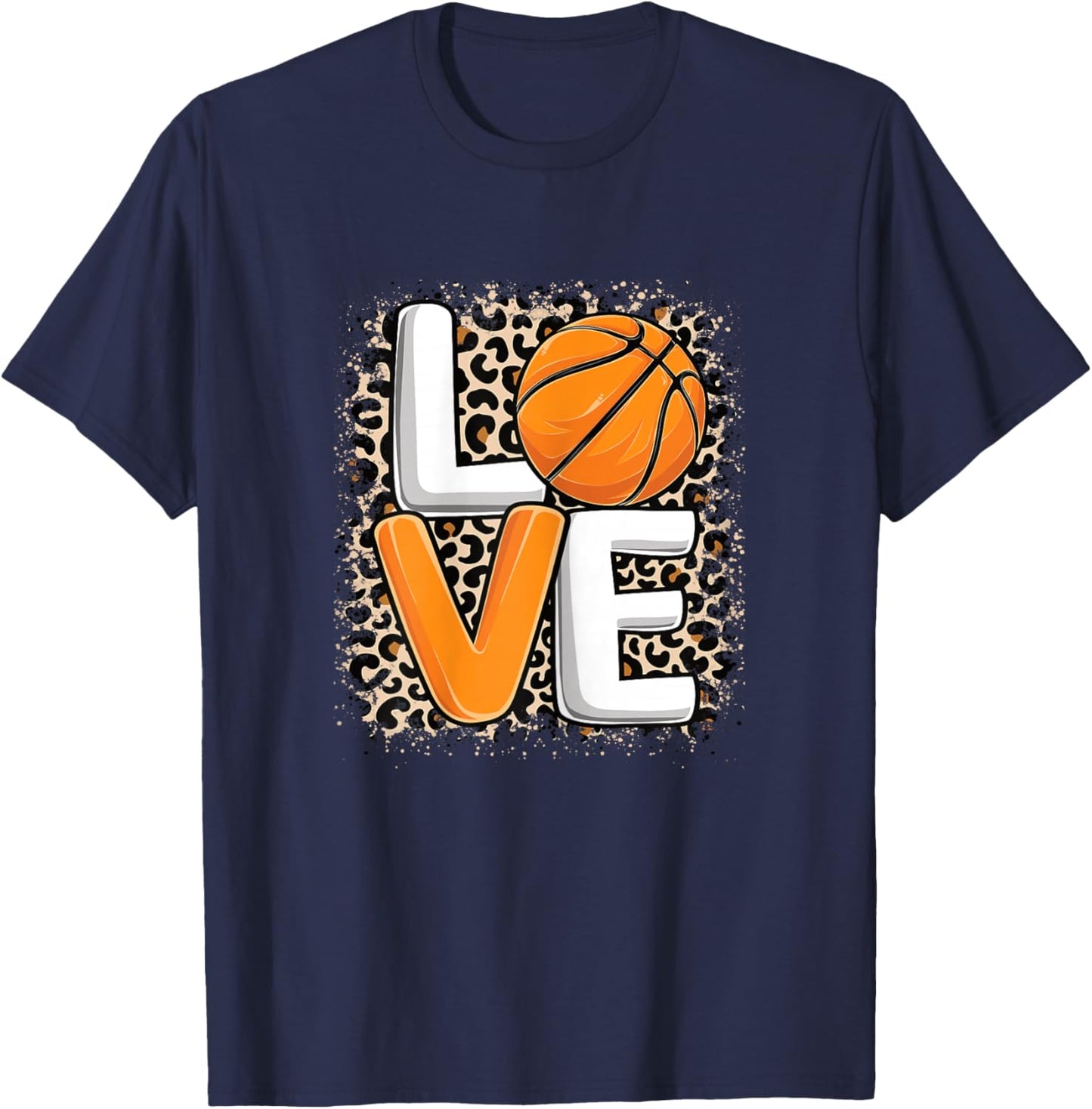 Love Basketball Cute Basketball Player Women Girls T-Shirt - T-Shirt | Navy