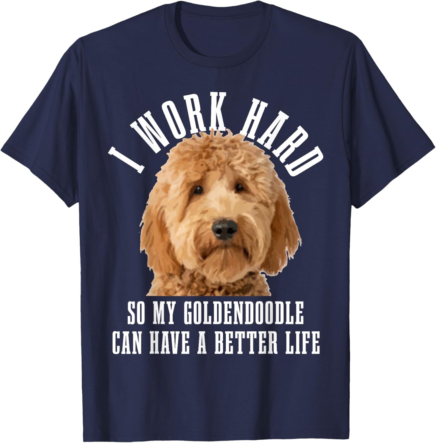 Goldendoodle Mom Doodle Dog Dad Funny T-Shirt - T-Shirt | Navy