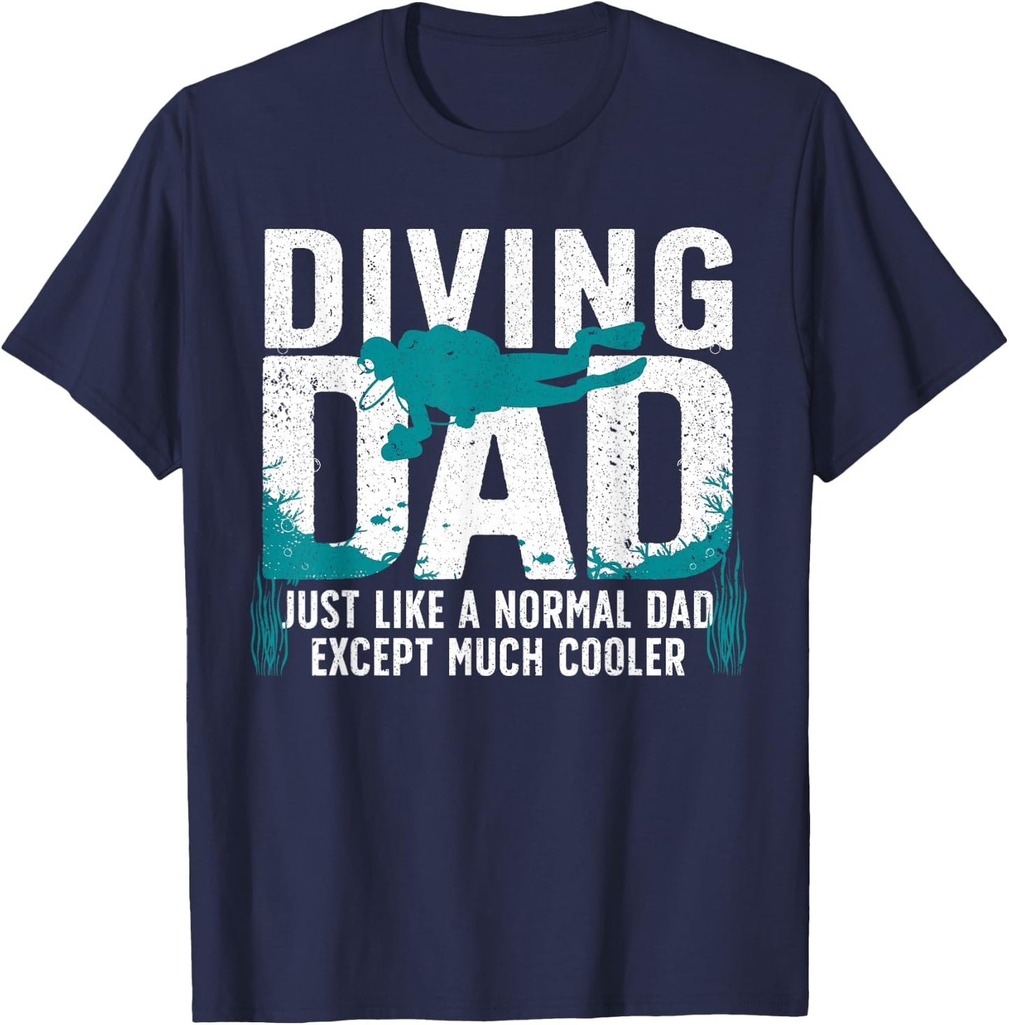 Cool Scuba Diving For Dad Men Ocean Scuba Diver Instructor T-Shirt - T-Shirt | Navy
