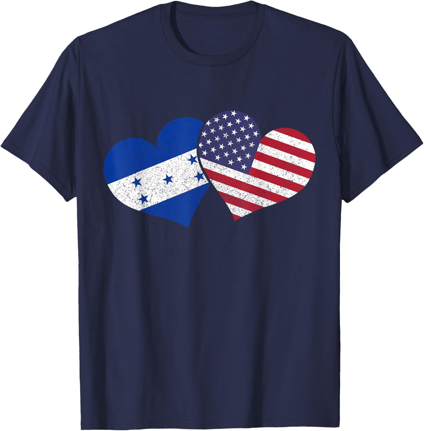 Honduras USA American Honduran Flag Pride Heritage Patriotic T-Shirt - T-Shirt | Navy