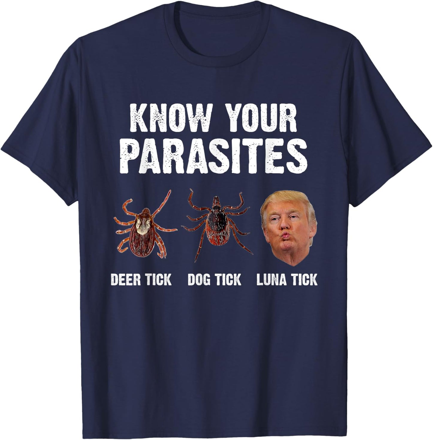 Know your parasites - Funny Anti Trump T-Shirt - T-Shirt | Navy