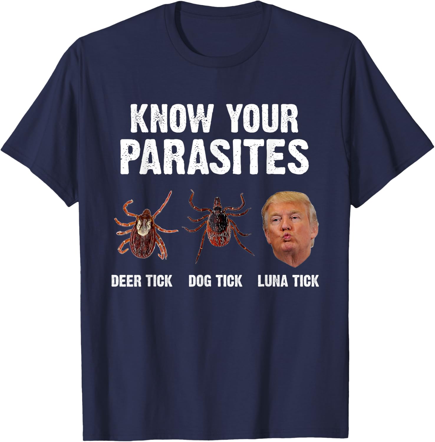 Know your parasites - Funny Anti Trump T-Shirt - T-Shirt | Navy