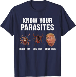 Know your parasites - Funny Anti Trump T-Shirt - T-Shirt | Navy