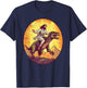 Jesus Riding T-Rex I Jesus Christ On Dinosaur T-Shirt - T-Shirt | Navy