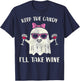 Keep The Candy I'll Take Wine Funny Halloween Girl Ghost T-Shirt - T-Shirt | Navy