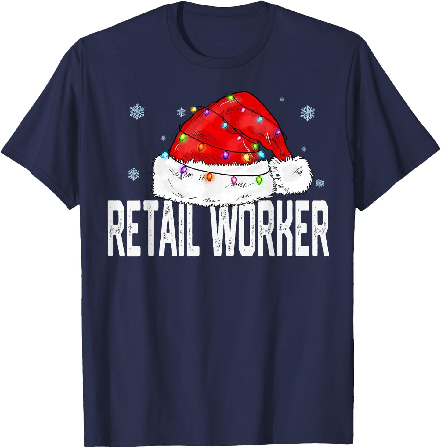 Retail Worker Christmas Women Family Matching Group Xmas T-Shirt - T-Shirt | Navy