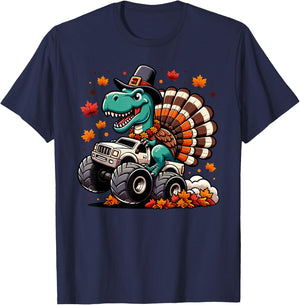 Boys Thanksgiving Shirt Kids Fall Shirts Toddler Boy 3t 4t 5 T-Shirt - T-Shirt | Navy