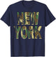 New York Camouflage Men Women & Kids Camo New York T-Shirt - T-Shirt | Navy