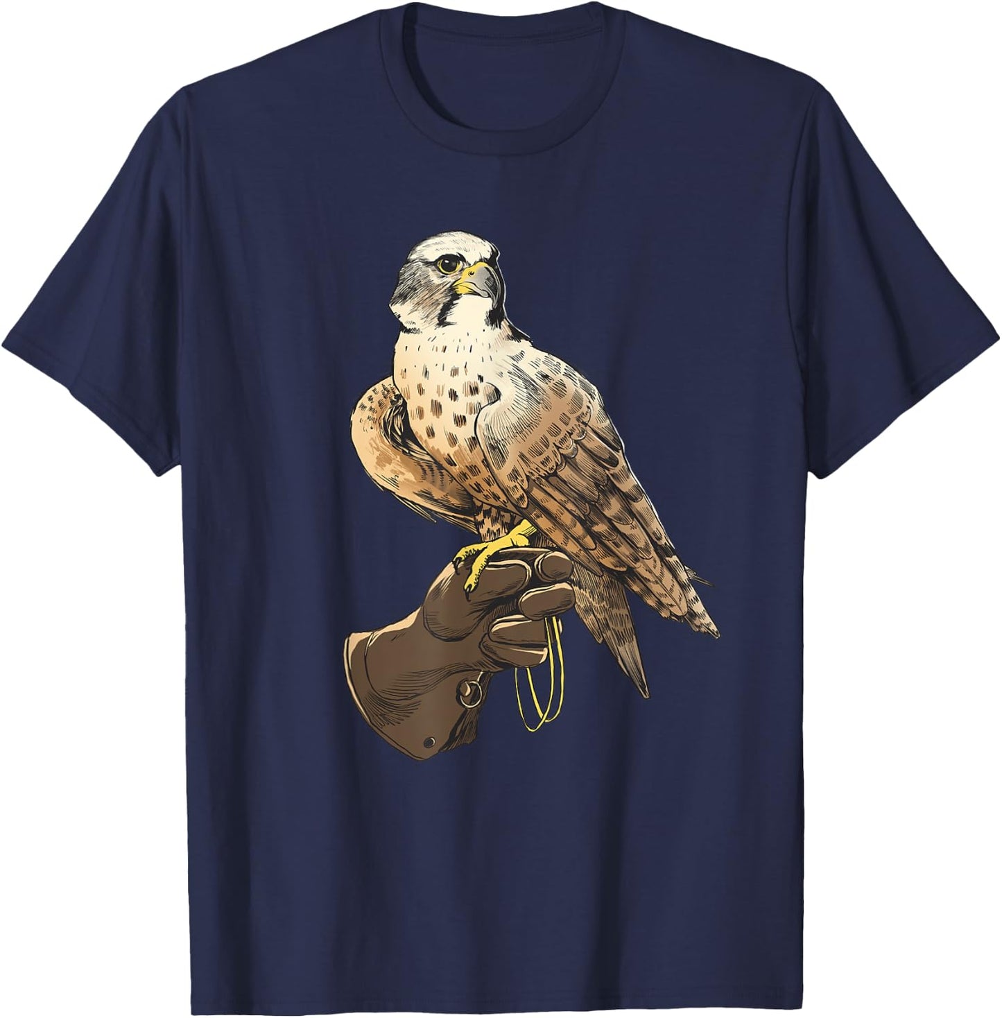 "Falcon Bird on Gloves for bird lover, nature lover T-Shirt - T-Shirt | Navy