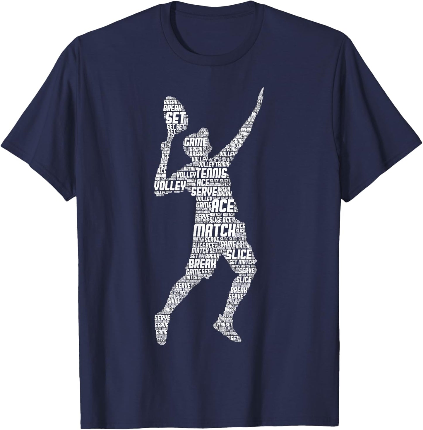 Tennis Player Boys Youth Men Kids T-Shirt - T-Shirt | Navy