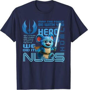 Star Wars Young Jedi Adventures Nubs Jedi Hero & Lightsaber T-Shirt - T-Shirt | Navy