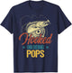 Retro Fishing Hooked On Being Pops Shirt T-Shirt - T-Shirt | Navy