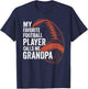 Funny Retro My Favorite Football Player Calls Me Grandpa T-Shirt - T-Shirt | Navy