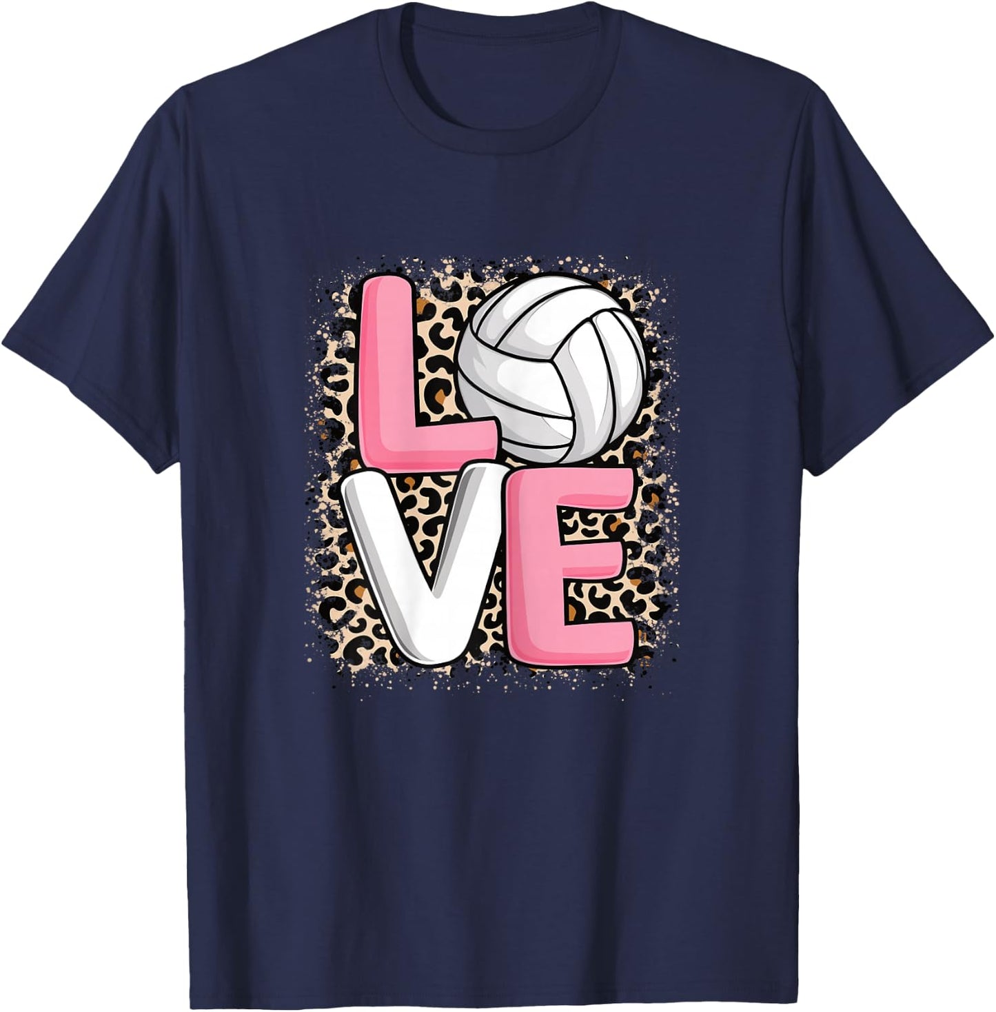 Love Volleyball Cute Volleyball Player Women Girls T-Shirt - T-Shirt | Navy