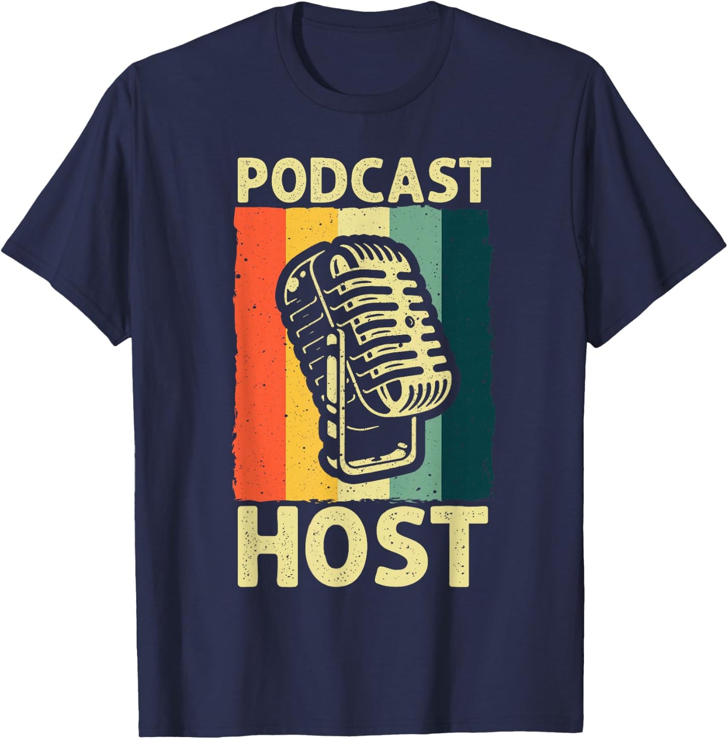 Cool Podcast Design Women Podcaster Hosting Channel T-Shirt - T-Shirt | Navy