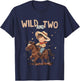 Kids 2nd Birthday Cute Little Cowboy Western - Wild and Two T-Shirt - T-Shirt | Navy