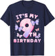 9th Birthday Girl Butterflies and Number 9 Cute Kids T-Shirt - T-Shirt | Navy