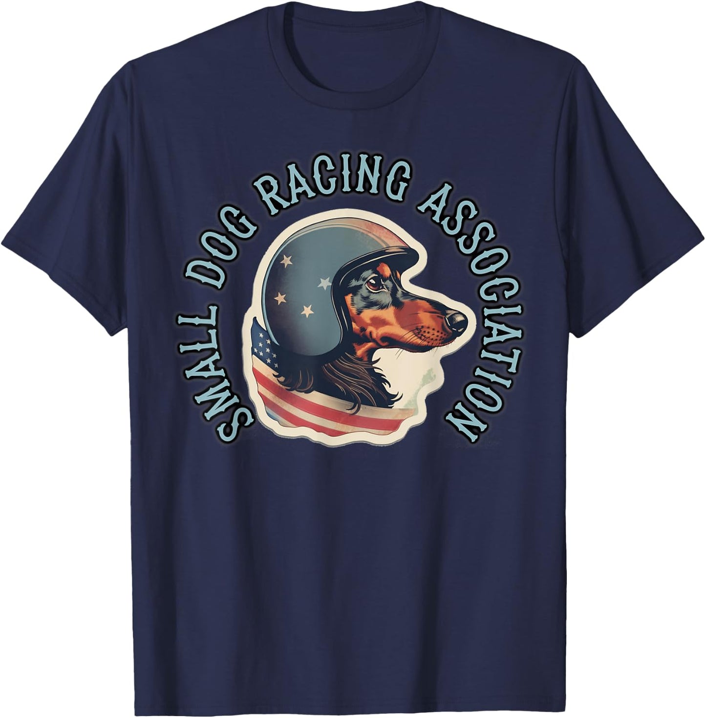 Dachshund Racing - Dog Race - Weiner Dog Men Women Kids T-Shirt - T-Shirt | Navy