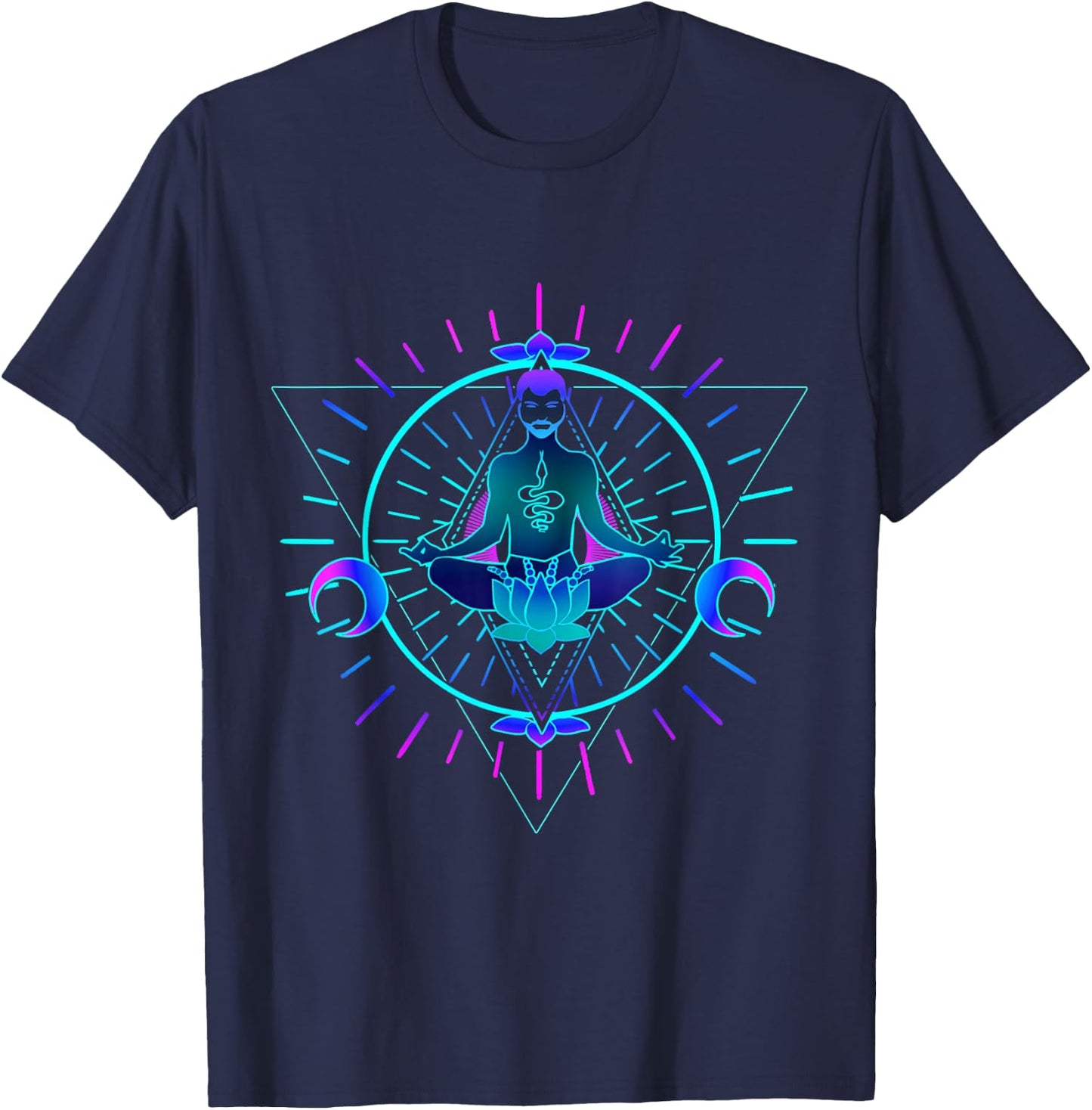 Psychedelic - Goa Trance Spiritual Psytrance T-Shirt - T-Shirt | Navy