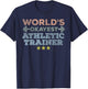 World's Okayest Athletic Trainer funny Athletic Training Gym T-Shirt - T-Shirt | Navy